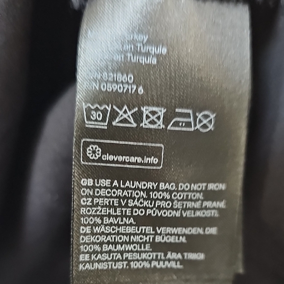 H&M Jeweled Gem embellished Black L/S Romantic Blouse NWT Size 14 - Picture 6 of 9